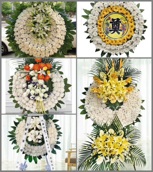 浙江省衢州常山县白石镇草坪村花圈速递